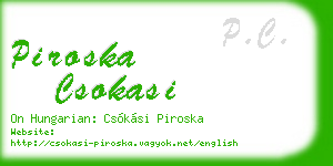 piroska csokasi business card