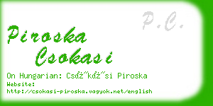 piroska csokasi business card